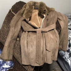 Jones of new york suede winter lined walking coat