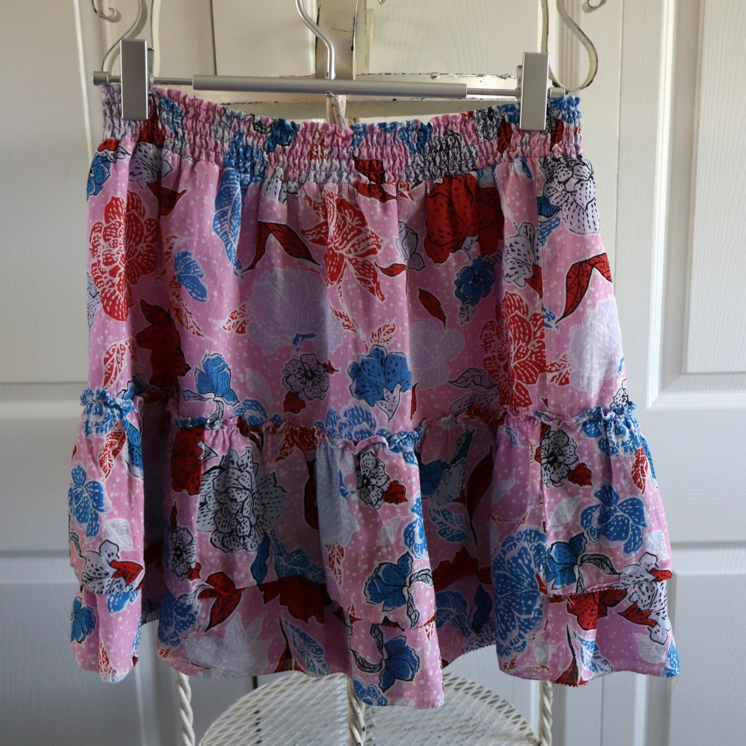 BB Dakota Steve Madden Skirt Layered Ruffles Smocked Waist Size Medium