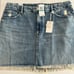 NWT Good American Women’s Fringe Micro Denim Skirt Size 16 New