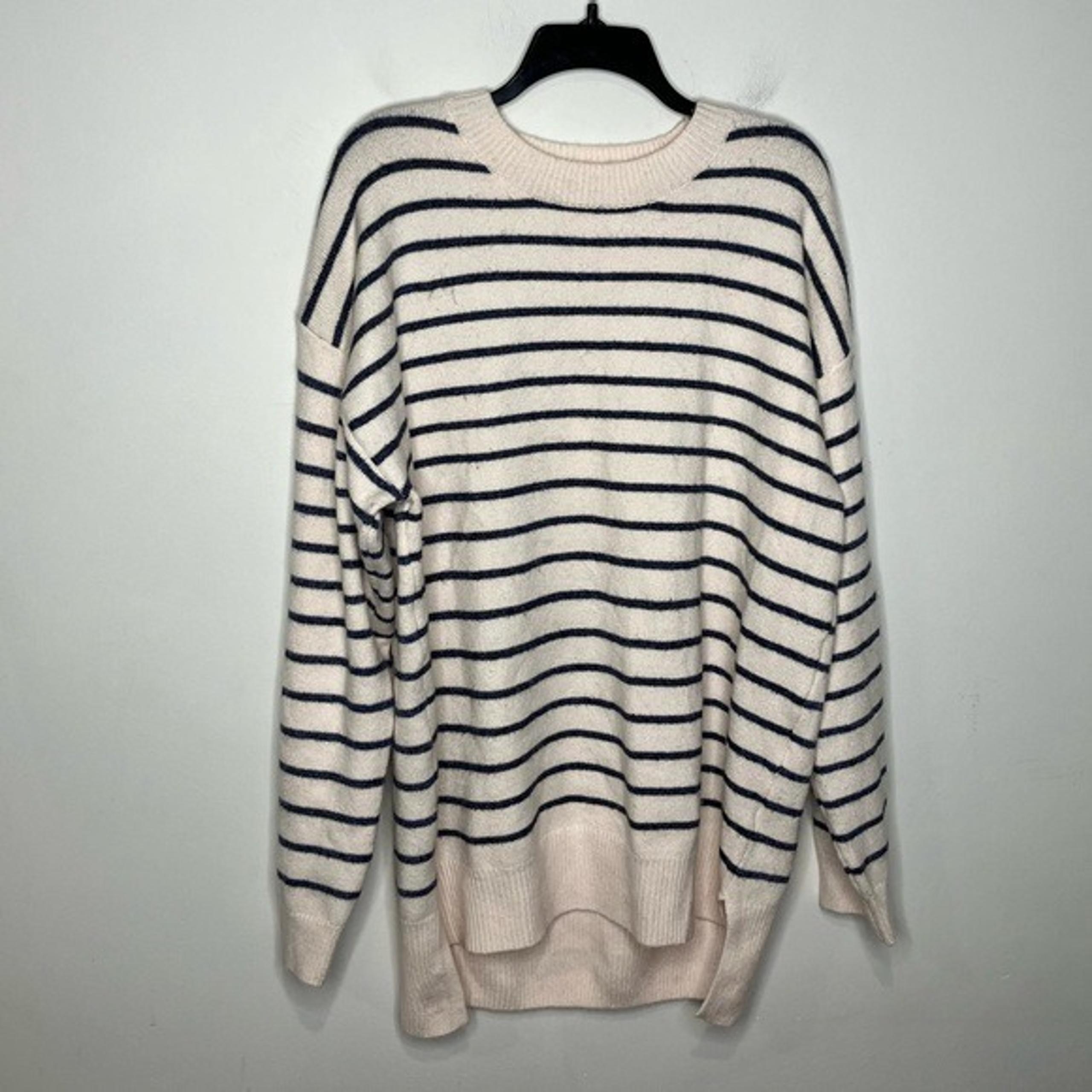 Thread & supply blue & white striped sweater new with tags women’s size XL