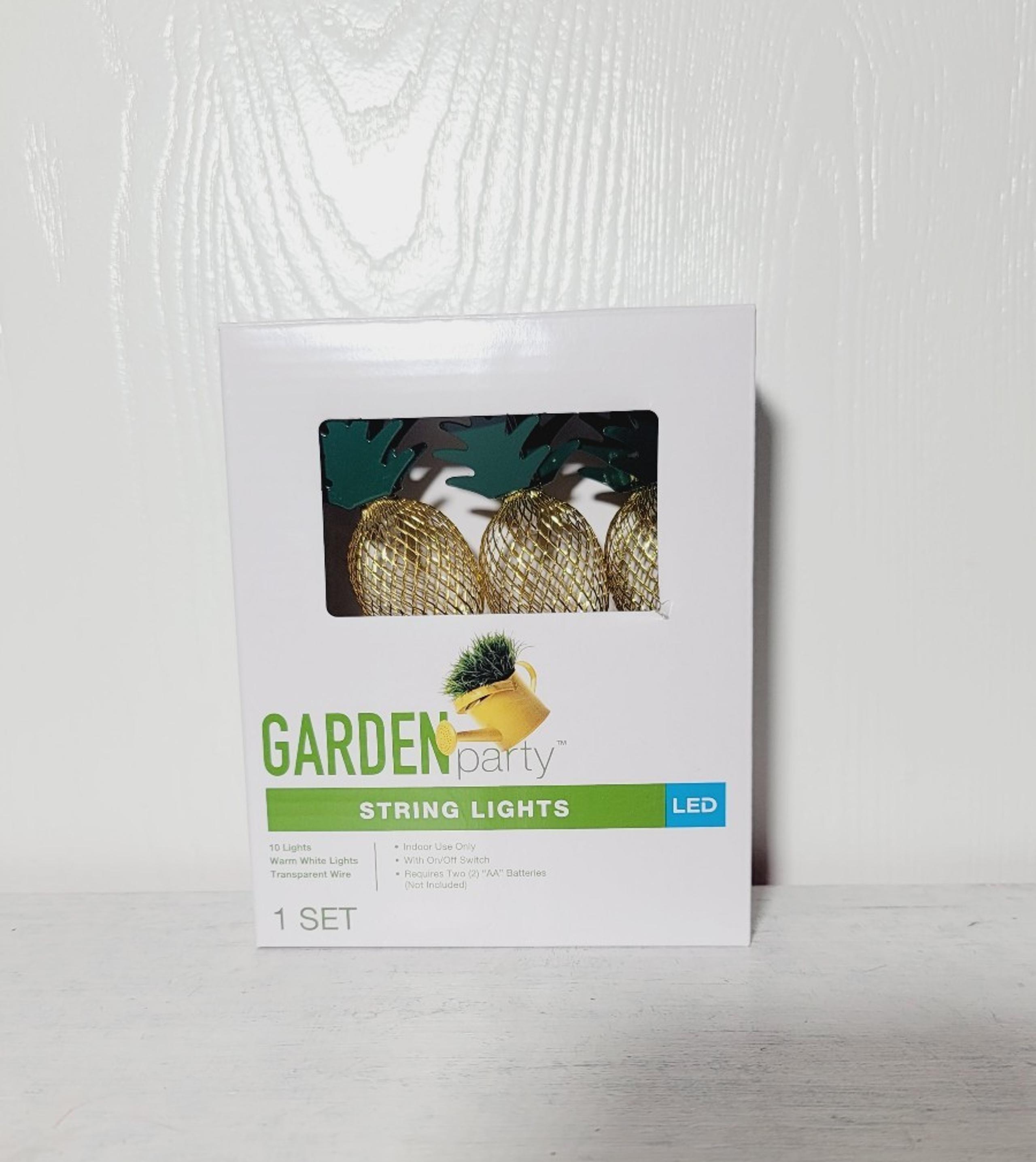 Garden Party Pineapple LED String Lights, 1 Set 10 Lights, NEW - Walgreens