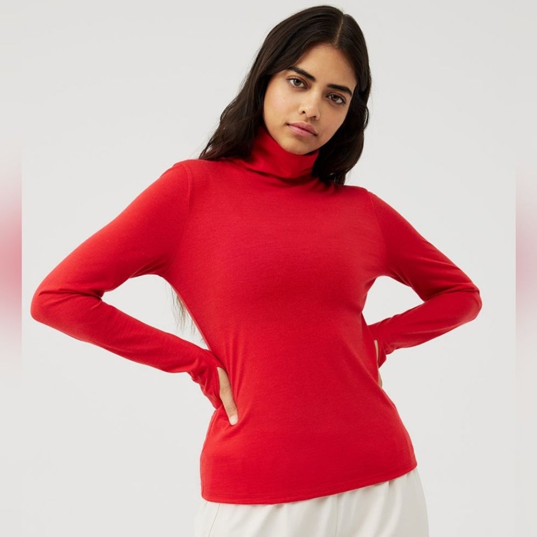 Outdoor Voices Merino Wool Blend Turtleneck