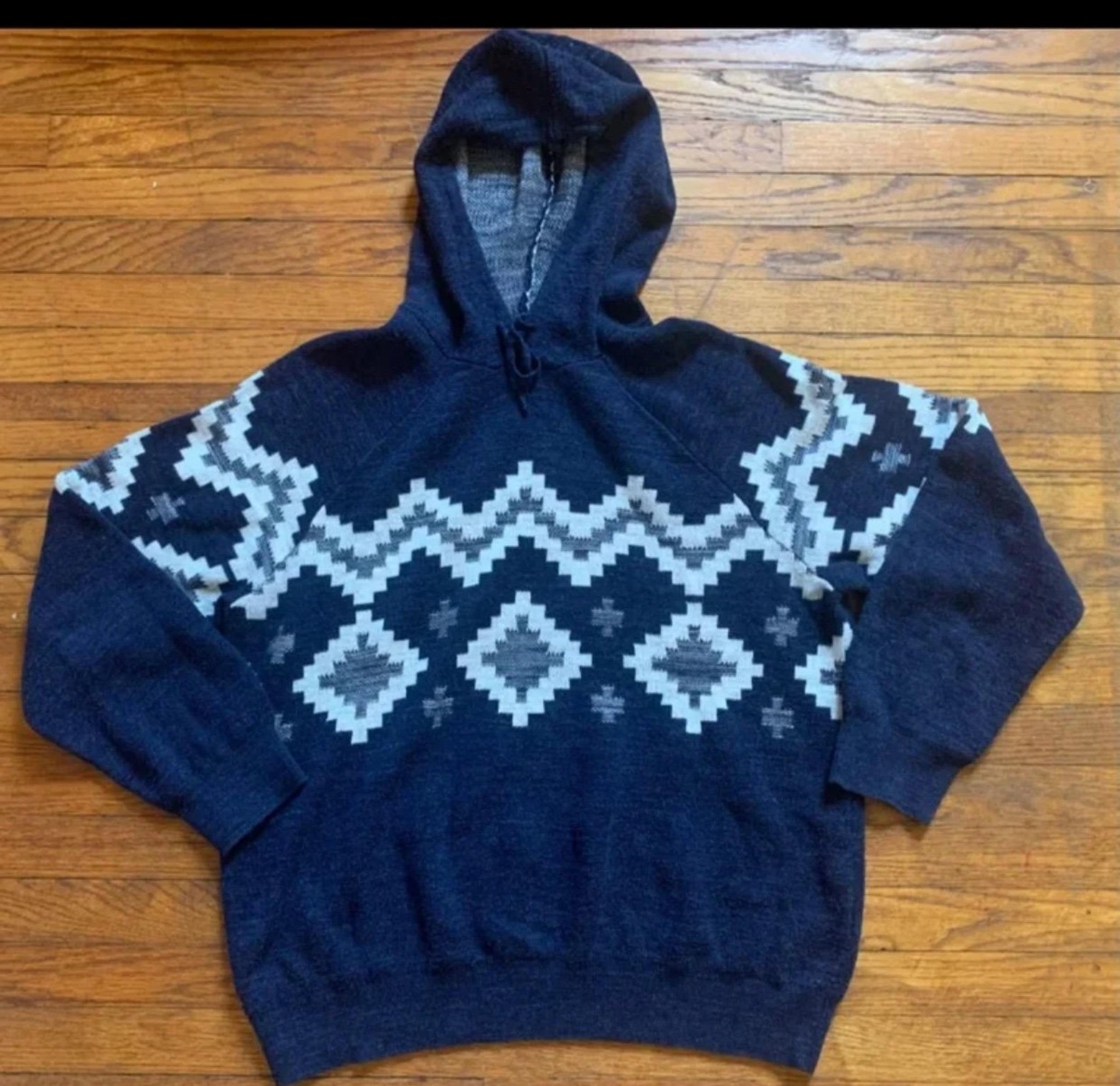 Lucky Brand Aztec Print Hooded Sweater Womens Large