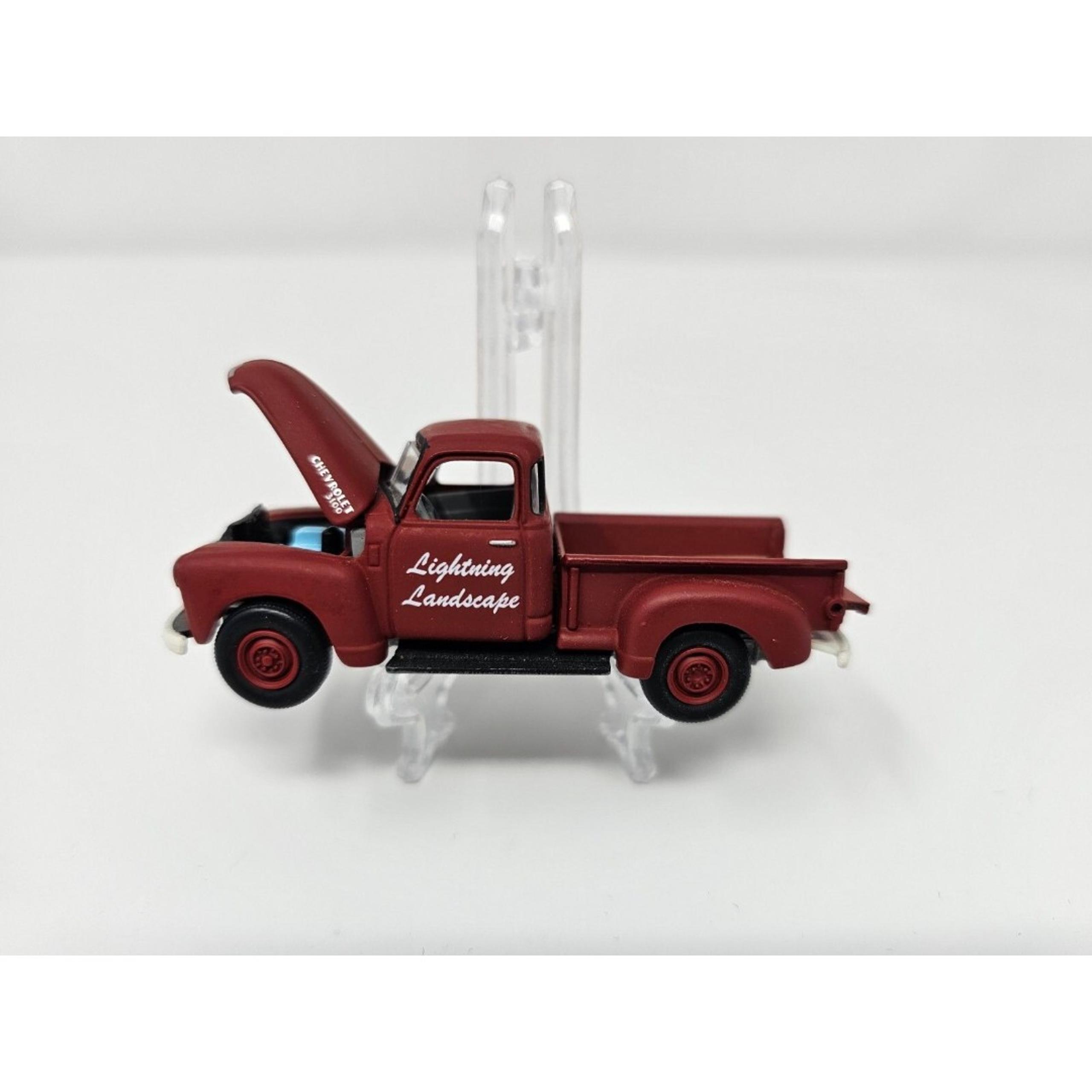 1950 Johnny Lightning Landscape Chevy Red Truck 3.25" Die Cast Christmas Village