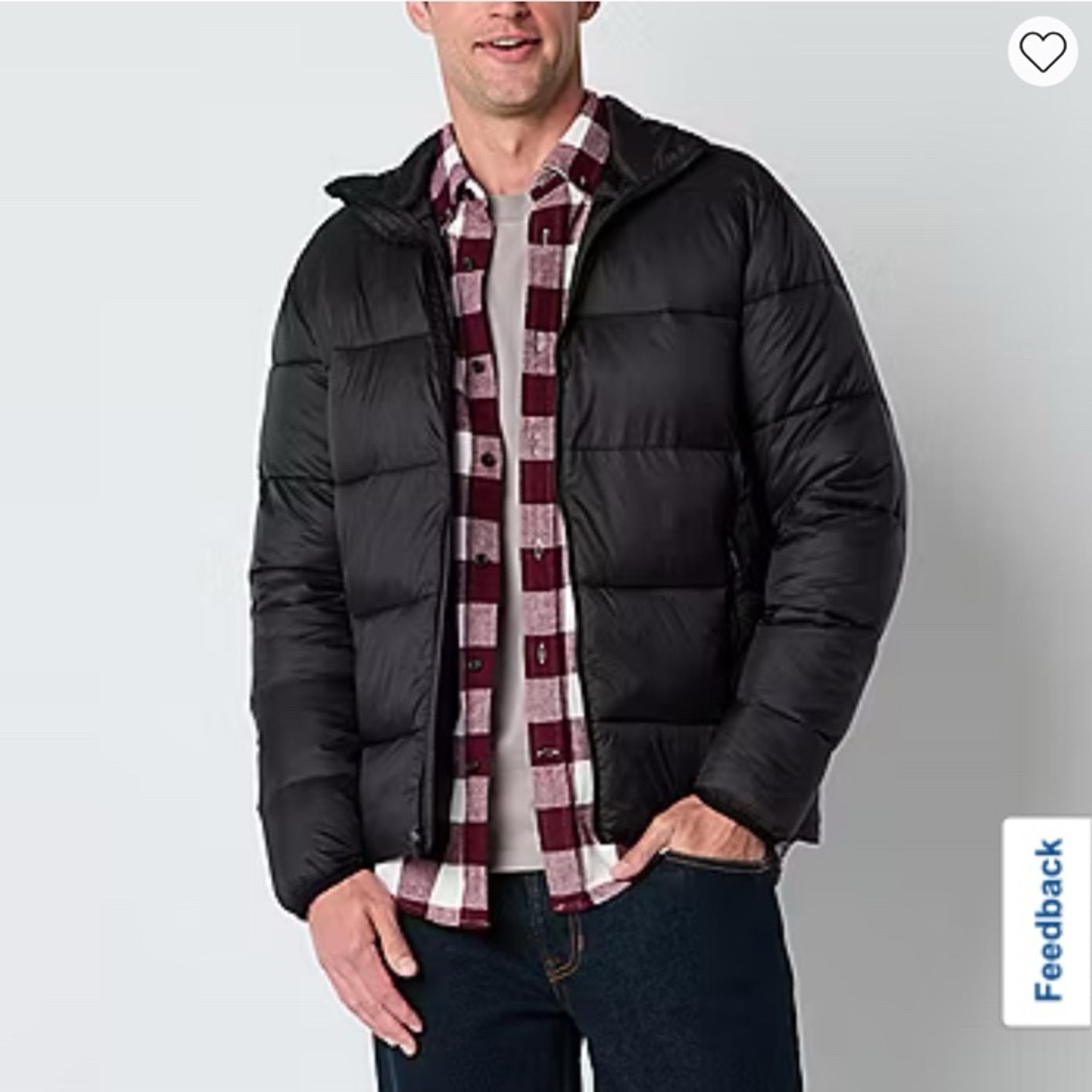 NWT Small Men’s St John’s Bay Water Resistant Midweight Puffer Jacket