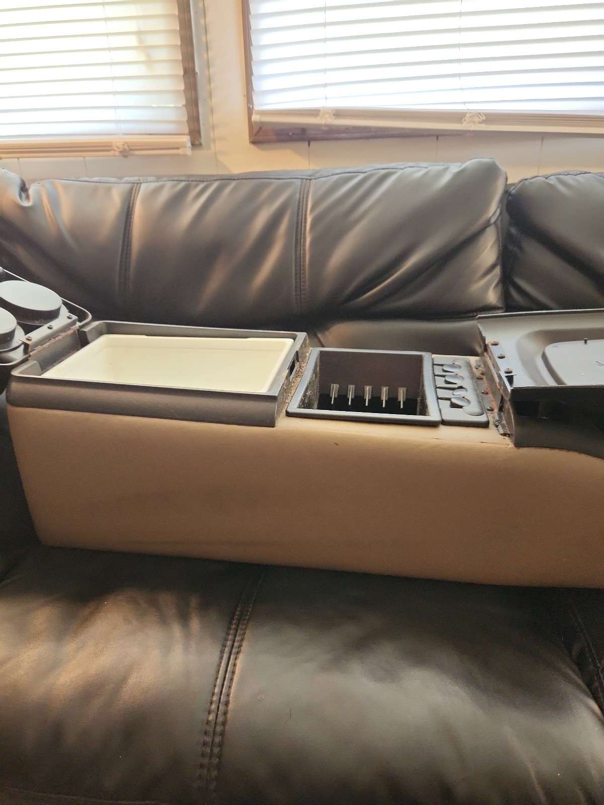 Minivan center console with key