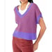 Free People Short Sleeve Super Soft Sweater Supernova Purple , Size Xsmall