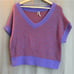 Free People Short Sleeve Super Soft Sweater Supernova Purple , Size Xsmall