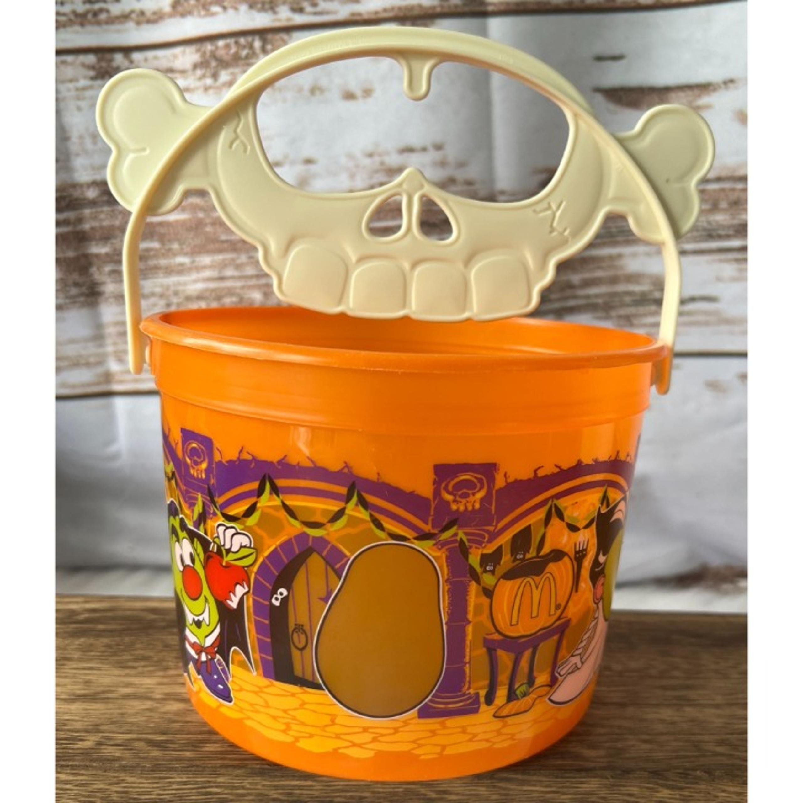 2010 McDonalds Hasbro Mr. Potato Head Skeleton Handle Halloween Pail