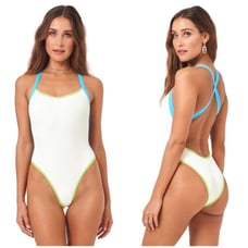 L*Space Ribbed Baewatch One Piece Swimsuit - NWT