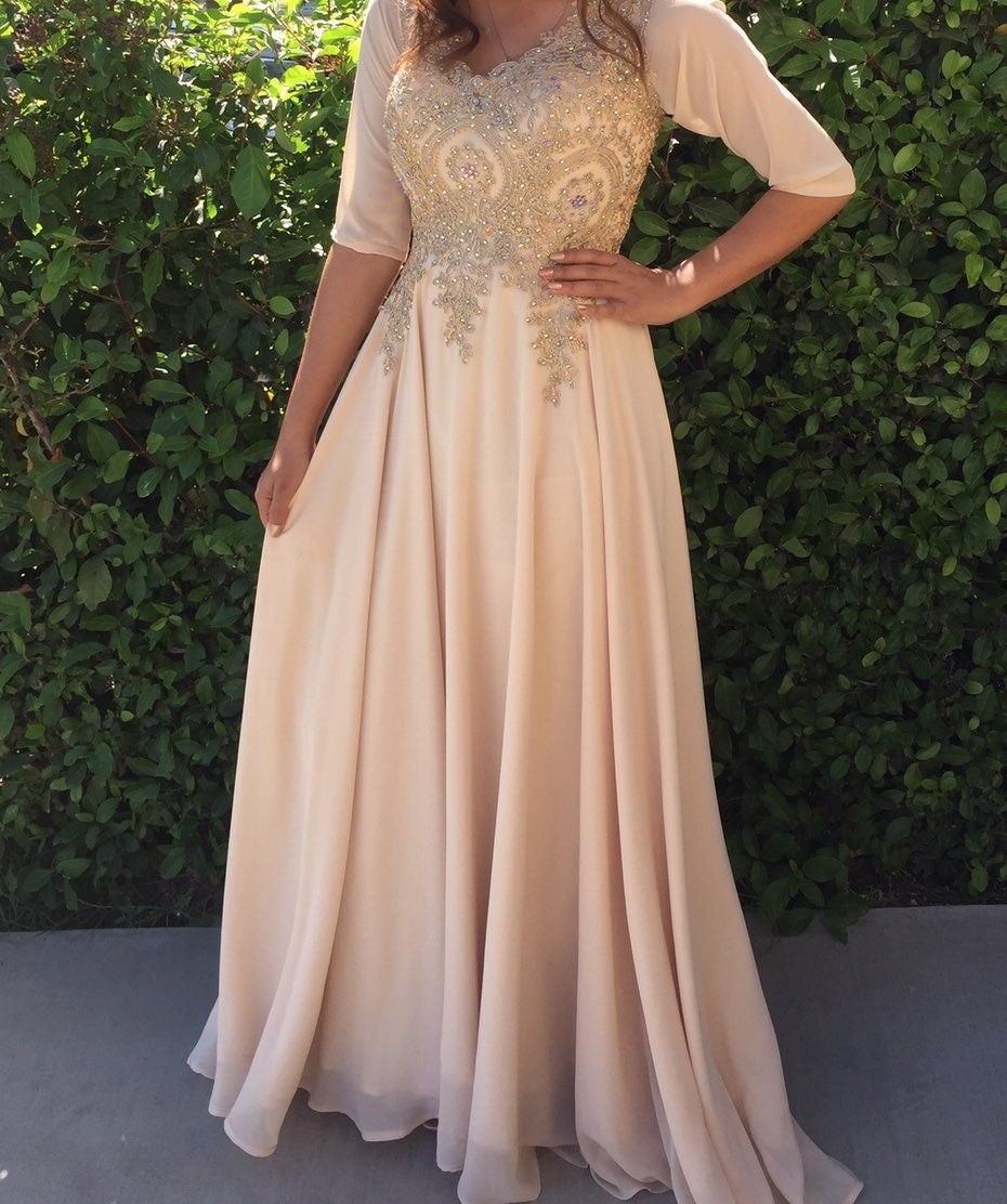 Gold prom dress