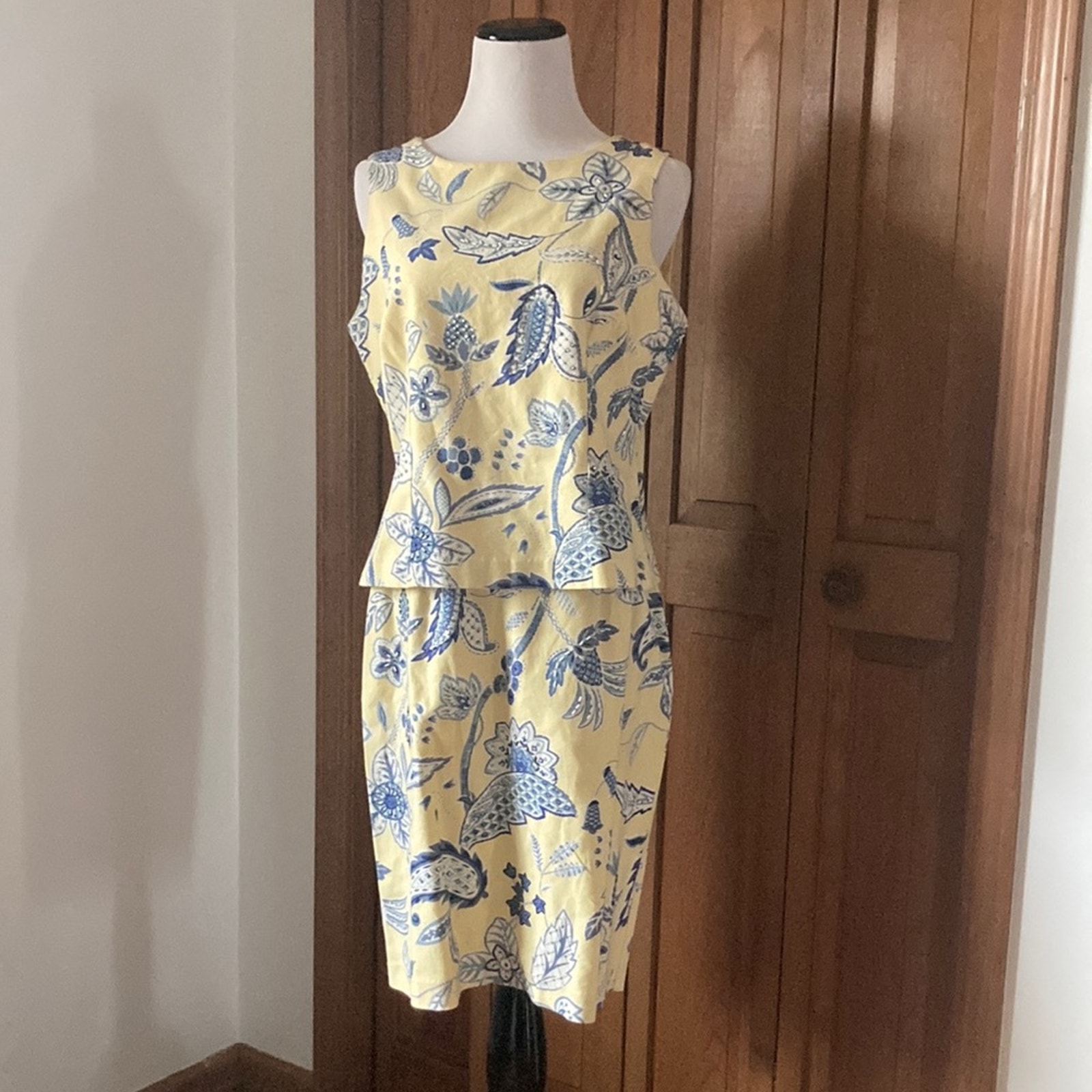 Vintage M.H.M. Melissa Harper Yellow Cotton Two-Piece Set, Size 6P