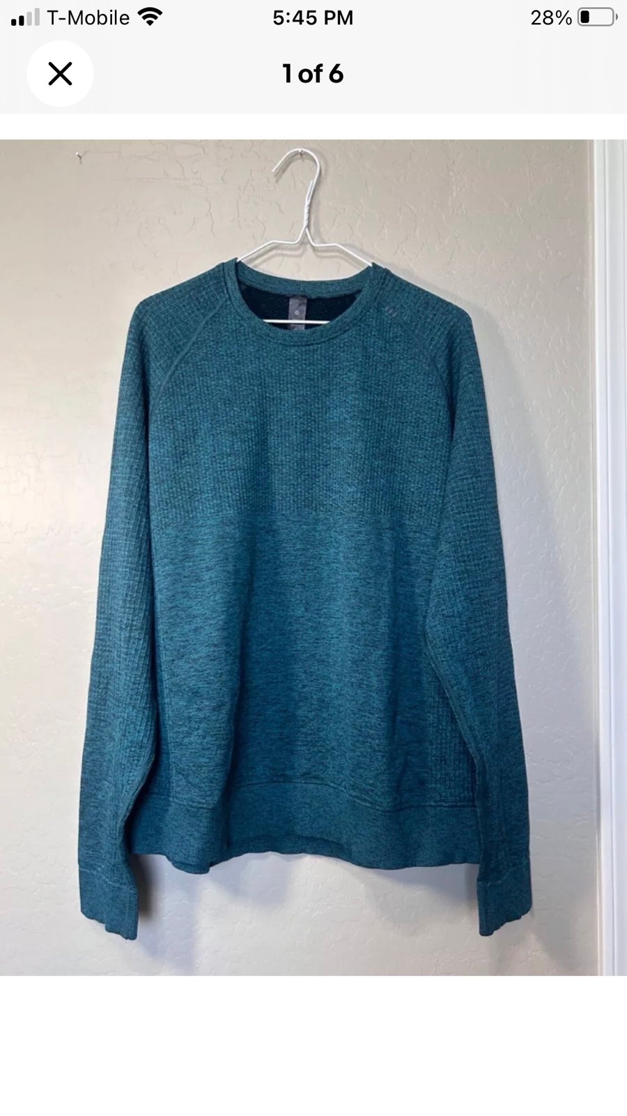 NWT148 Lululemon Men’s Engineered Warmth LS Crew Sweatshirt GRNJ Size XL