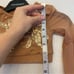 WEISSMAN custom solo Dance Costume Long Sleeve mesh Crop Top beige tan SC 6