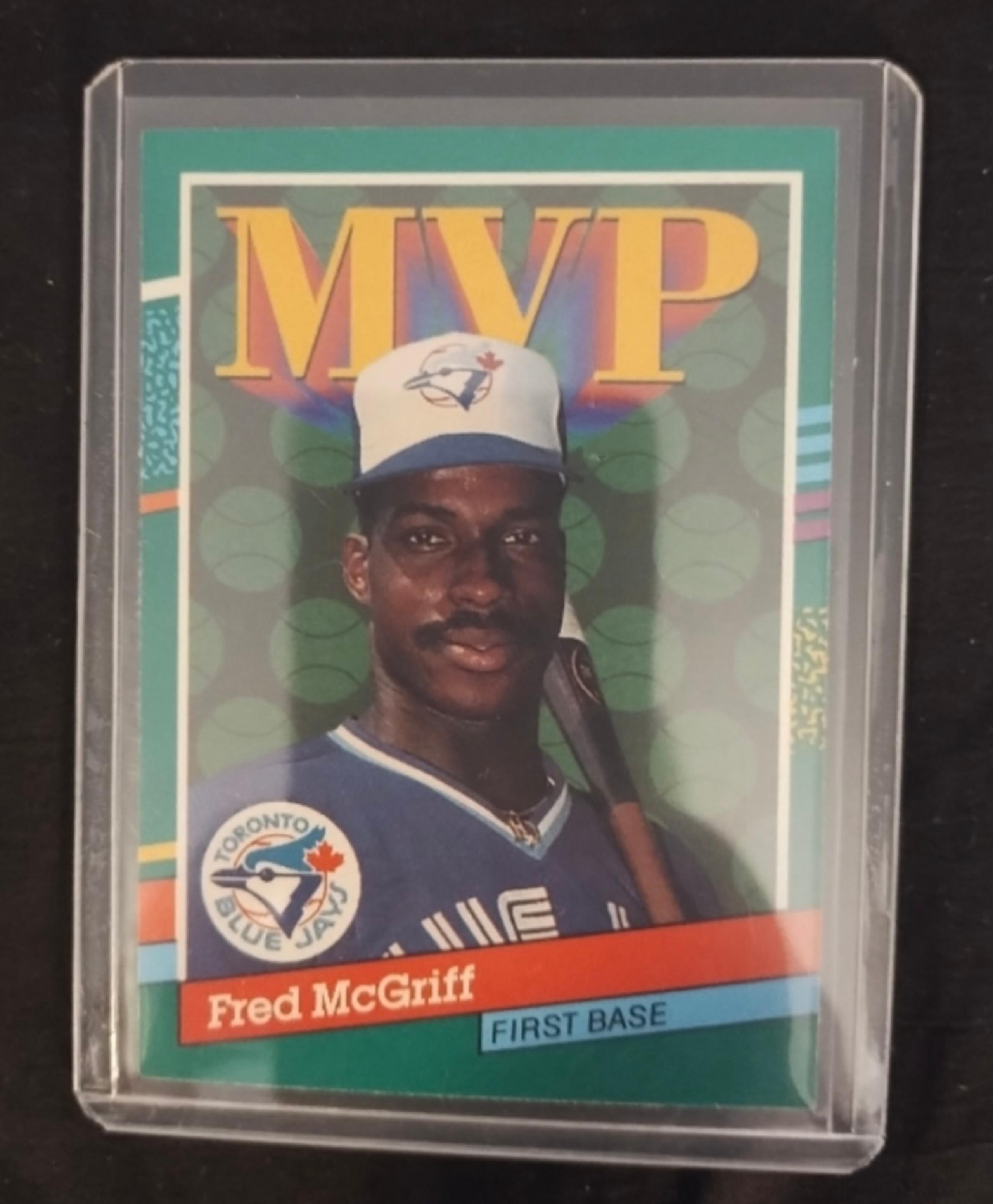 Fred McGriff 1990 Leaf MVP #389 Toronto Blue Jays MLB Baseball Trading Card HOF