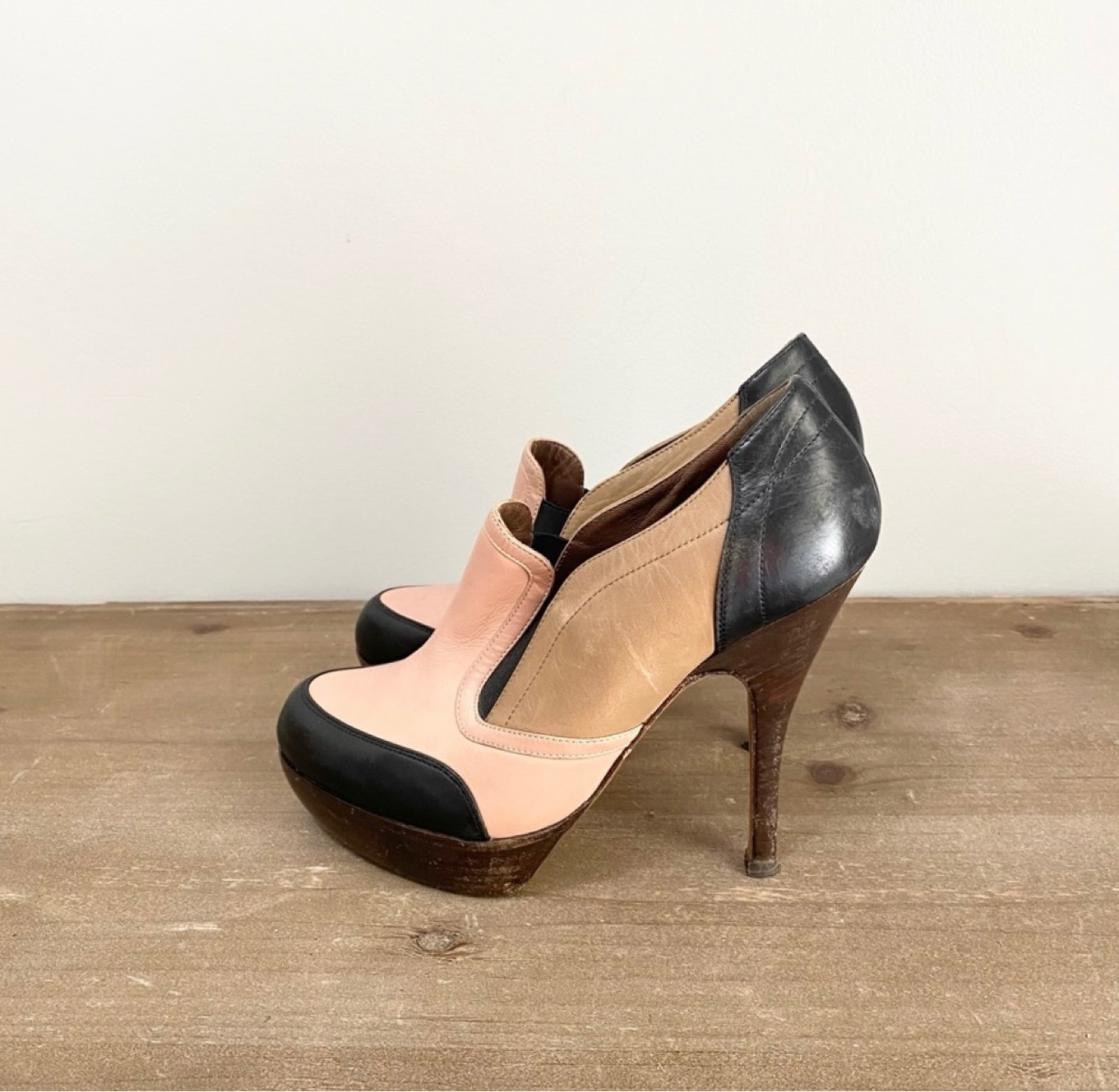Marni Color Block Leather Heels Size 36.5 (6.5)