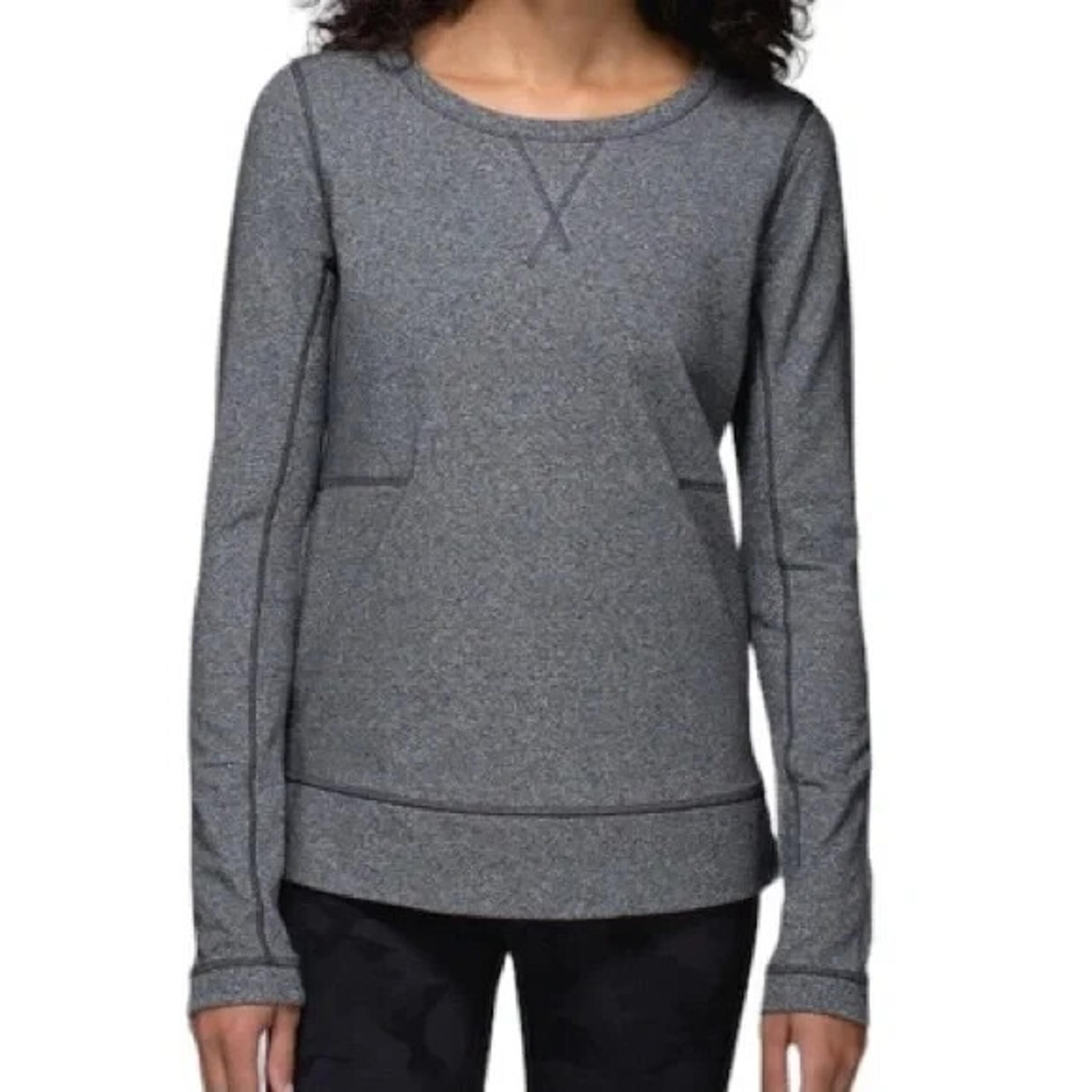 Lululemon Heather Gray Pullover Popover Exhalation Sweatshirt Top Women's Sz 6