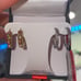 Mined White Diamond 14K Gold Over Silver Sterling 2 Pair Earring Set