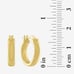 Mined White Diamond 14K Gold Over Silver Sterling 2 Pair Earring Set