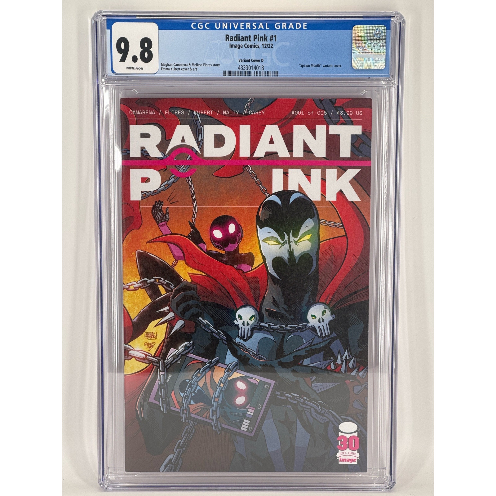 RADIANT PINK #1 ‘Spawn Month’ Variant High-Grade 9.8 CGC IMAGE. Spawn Crossover