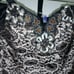 Liancarlo Vintage Black & Silver Silk Embellished Sequenced Halter Fitted Sz 24
