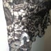 Liancarlo Vintage Black & Silver Silk Embellished Sequenced Halter Fitted Sz 24