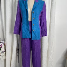 Color blocking suit set