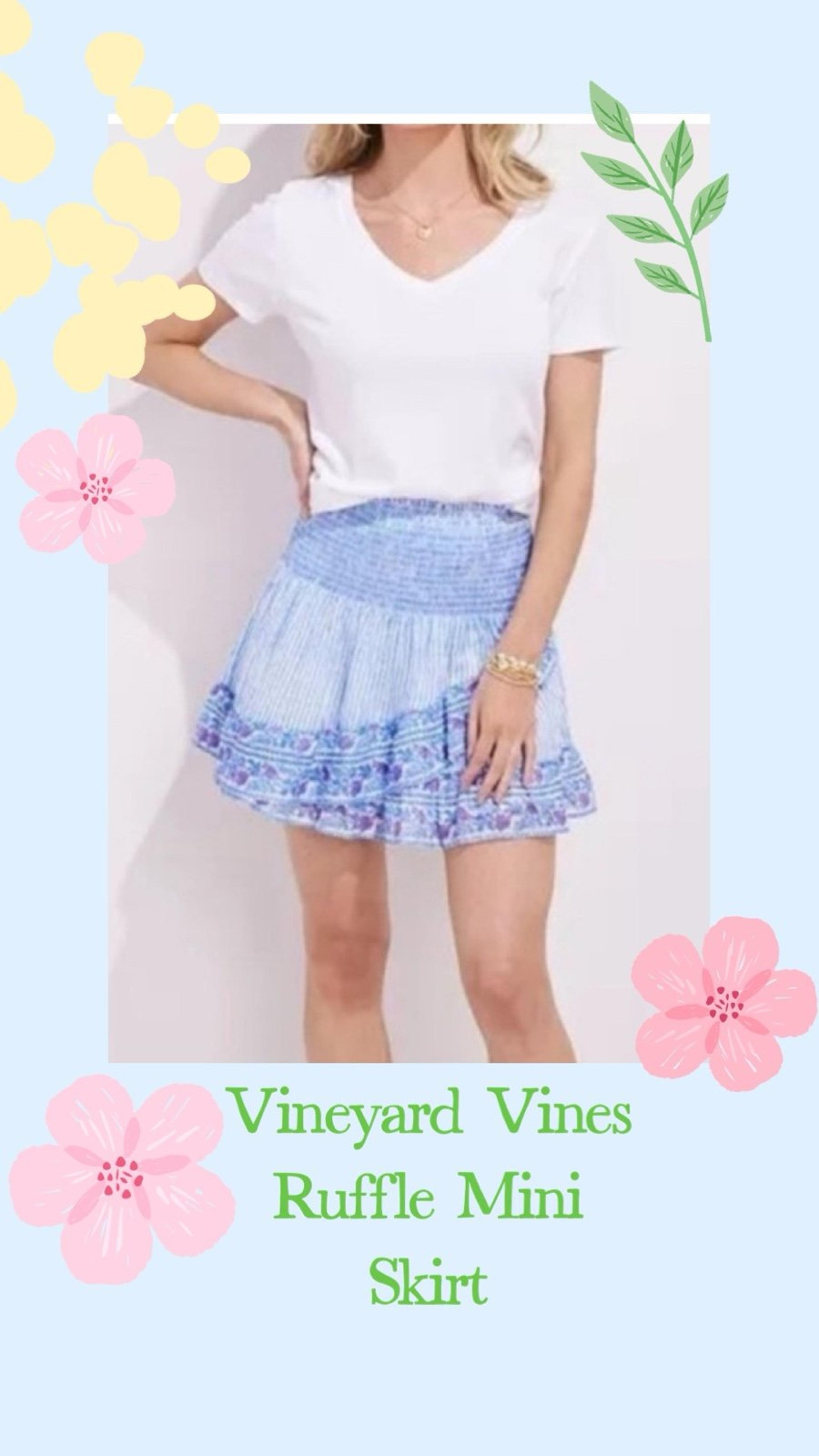Smocked Ruffled Skirt XL - vineyard vines