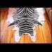 Cowhide rug zebra print