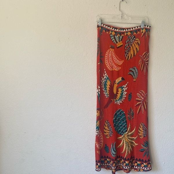 Farm Rio tropical print skirt