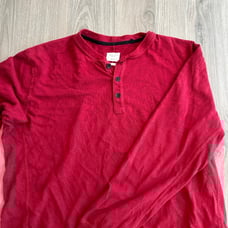 Rag & bone red henley sz xxl Long Sleeve EUC rare