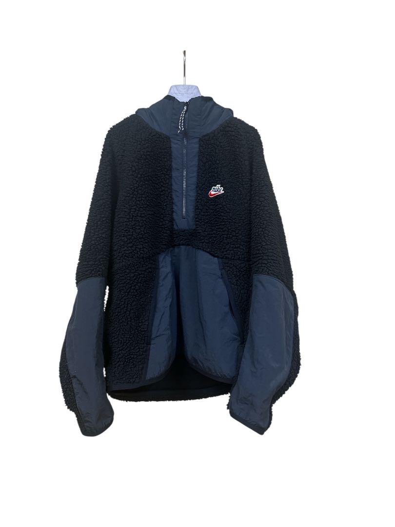【Good Condition, Popular Item】Nike☆Boafleece Half-Zip Embroidered One-Point Logo Boa