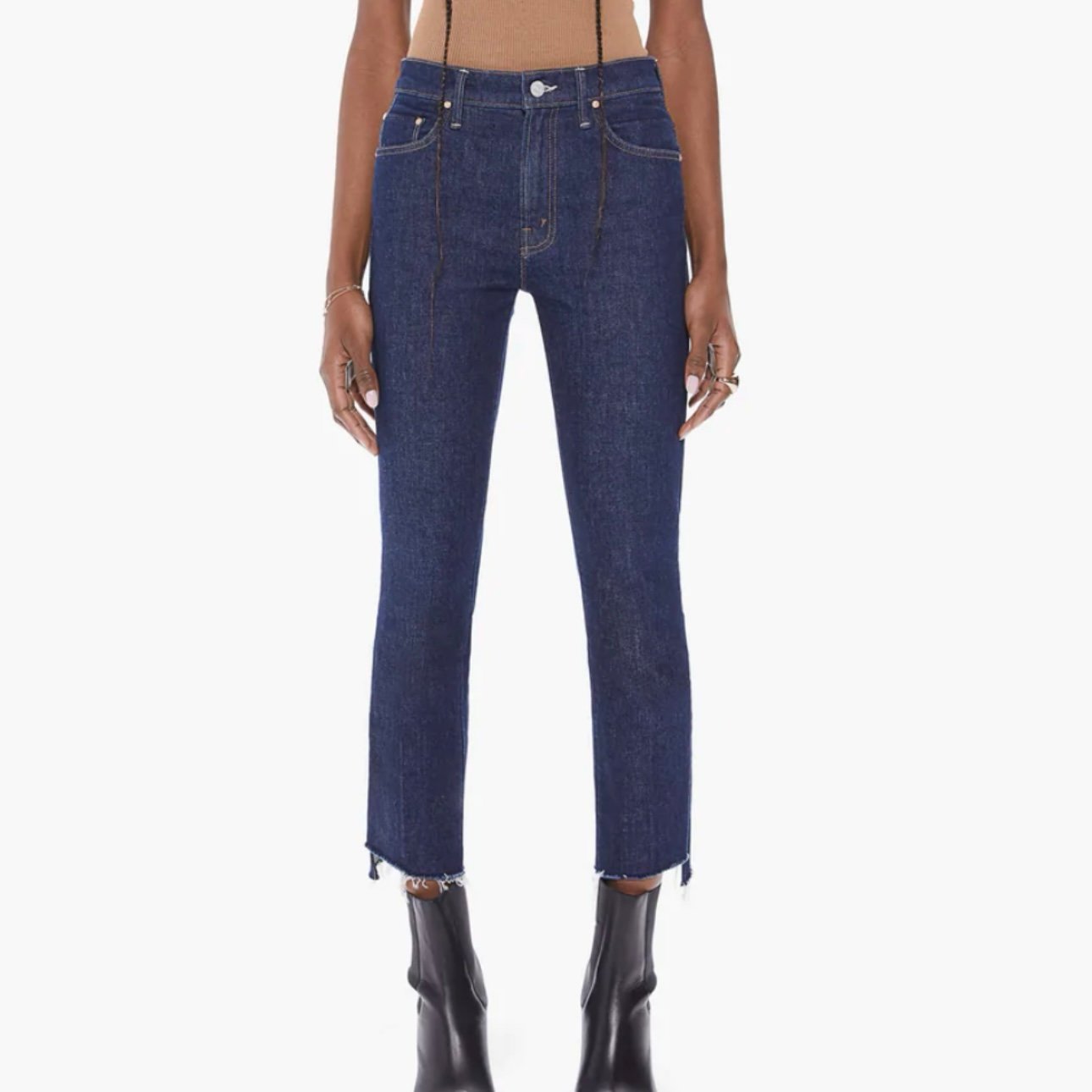 Mother Denim Crop Step Fray