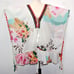 Z&L Europe Floral Print Airy 100% Cotton Pom-Pom Caftan Swim Cover Up sz XL