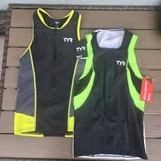 TYR Men's Black/yellow/lime Bundle 2 Tri Triathlon Competitor Tanks Sz XS New
