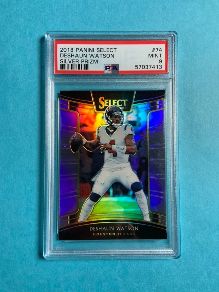 2018 Panini Select Silver Prizm #74 Deshaun Watson PSA 9 Mint Houston Texans