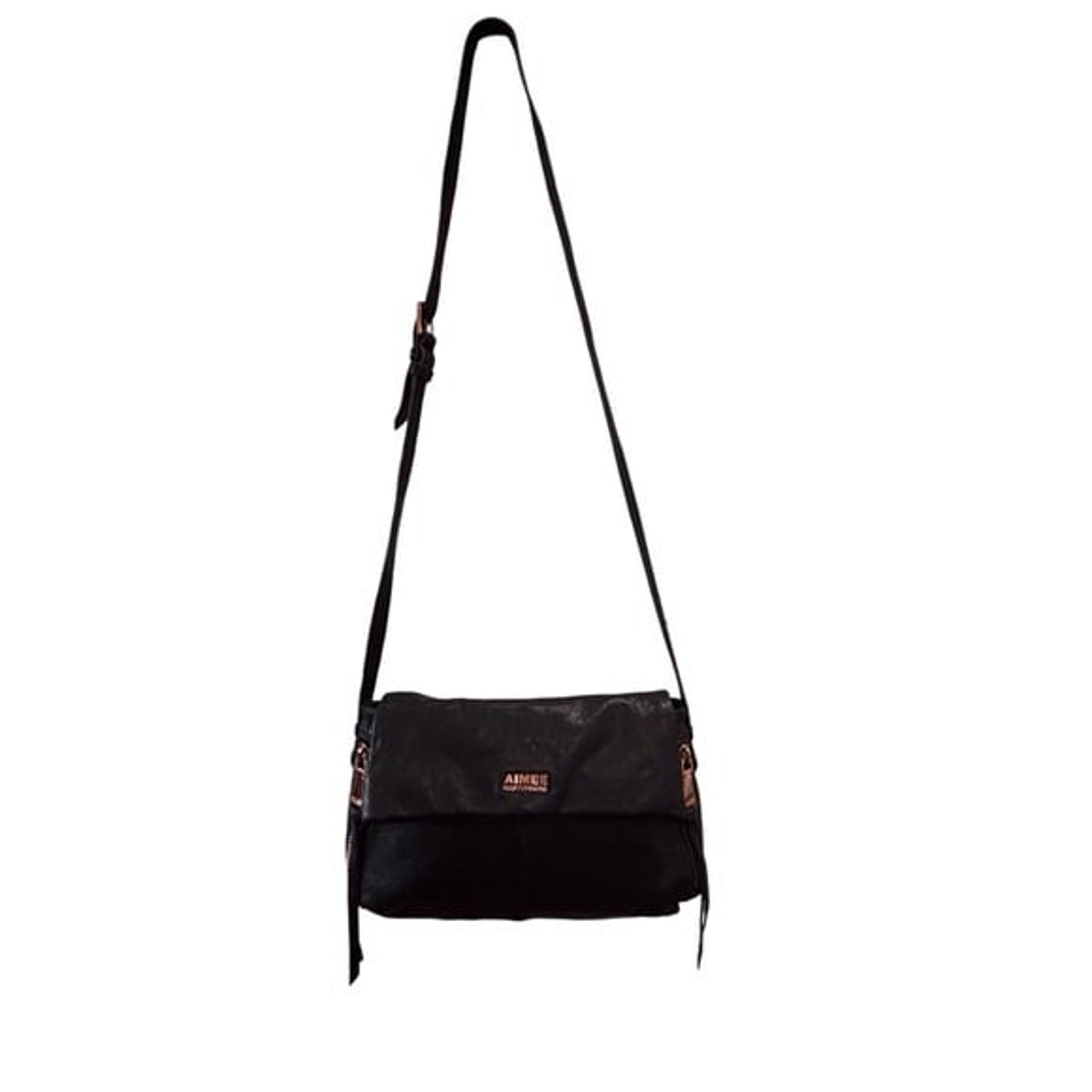 New Aimee Kestenberg Black Bali Hobo Leather Bag Purse