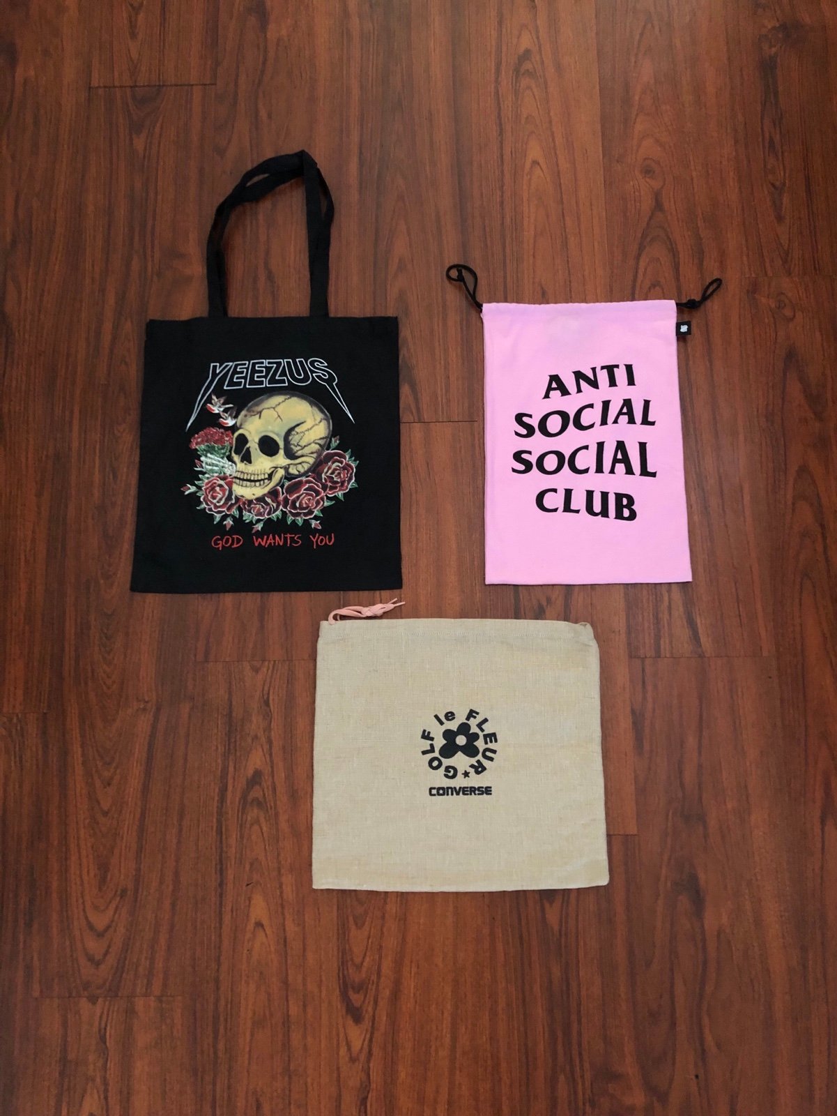 Yeezy, Anti Social Social Club and Golf Le Fleur Bags