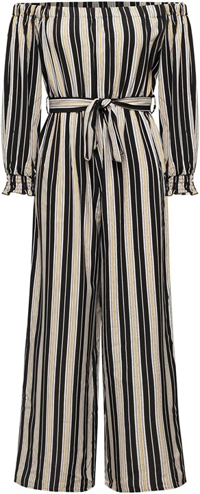 Women's off-the-shoulder long sleeve striped