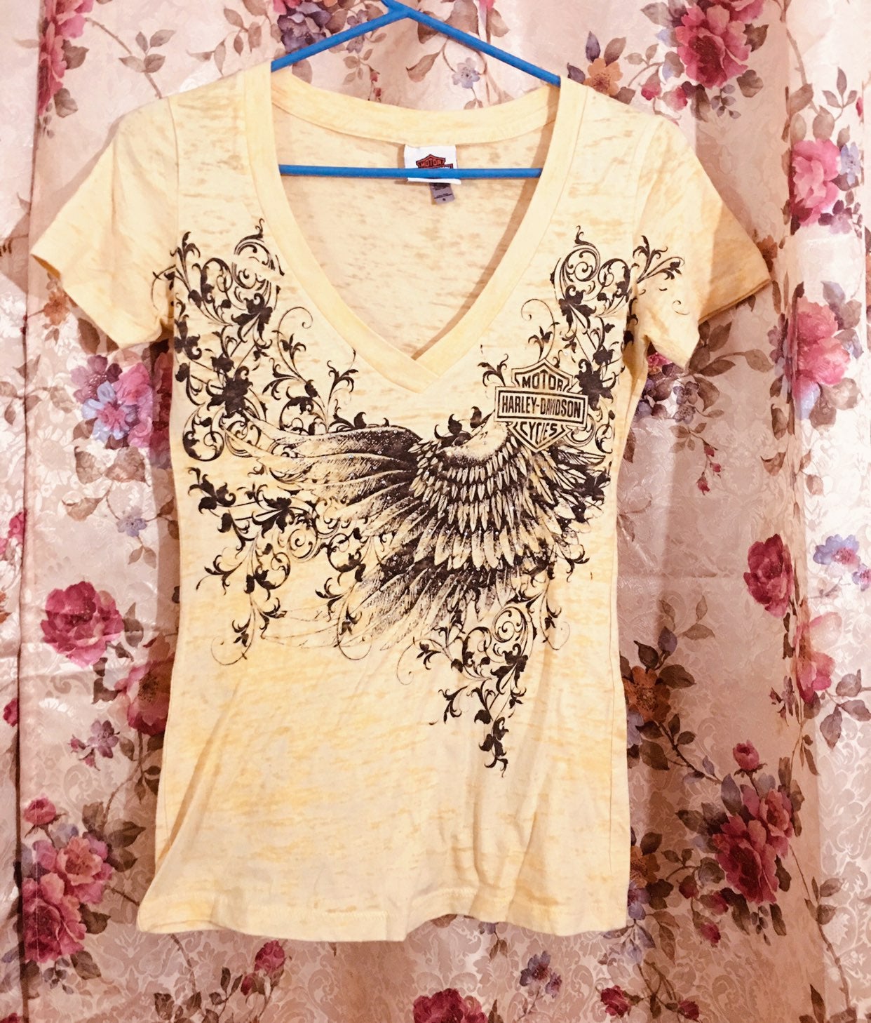 Harley Davidson Yellow Short Sleeve