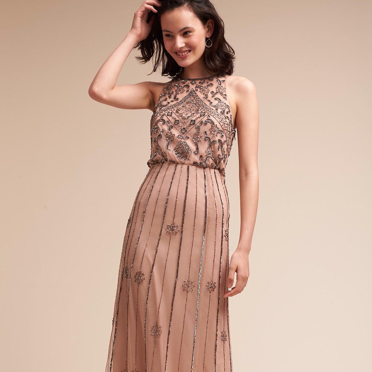 NWT sz 4 BHLDN Beaded Dress Tags 280