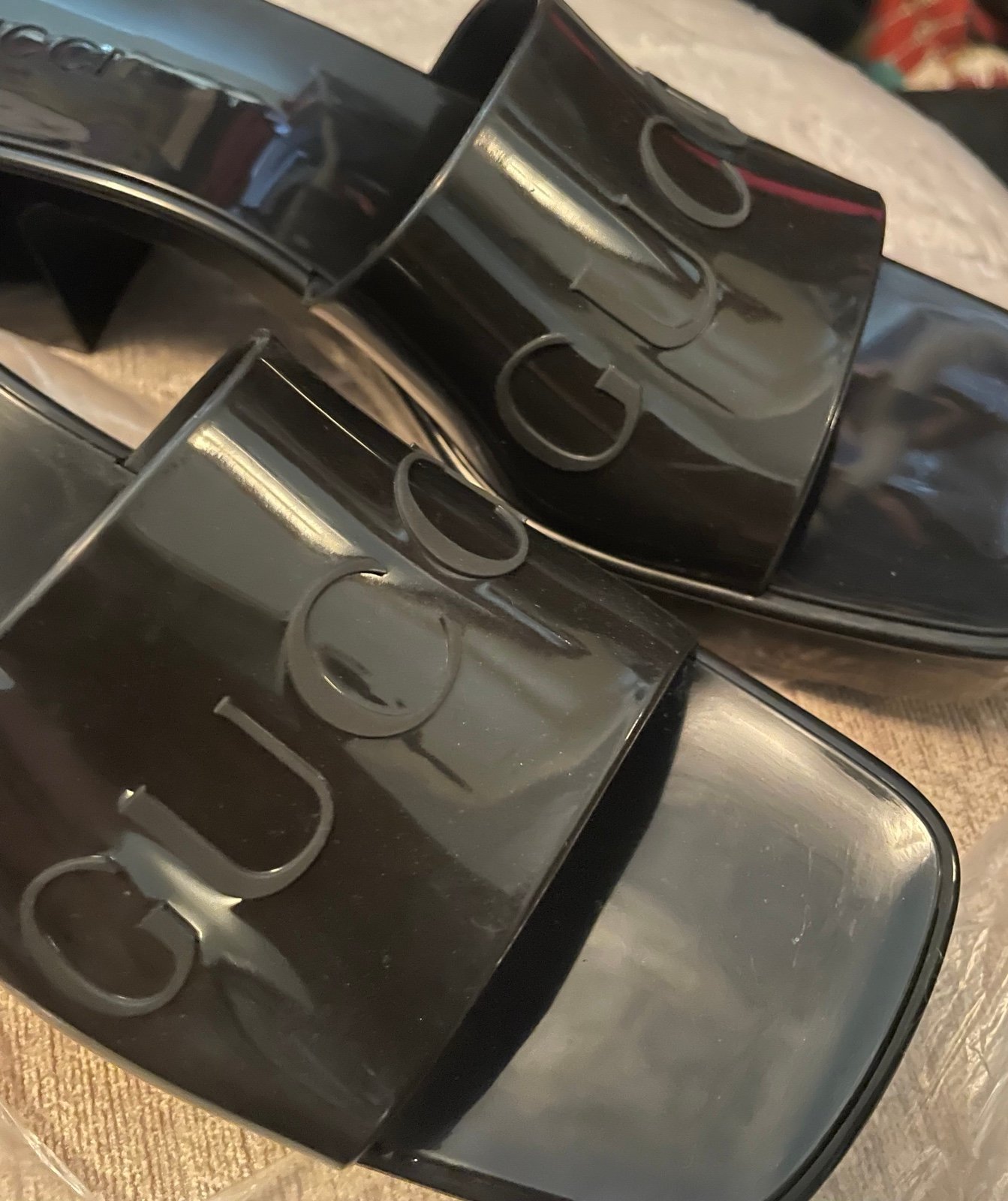 Gucci jelly sandals 9