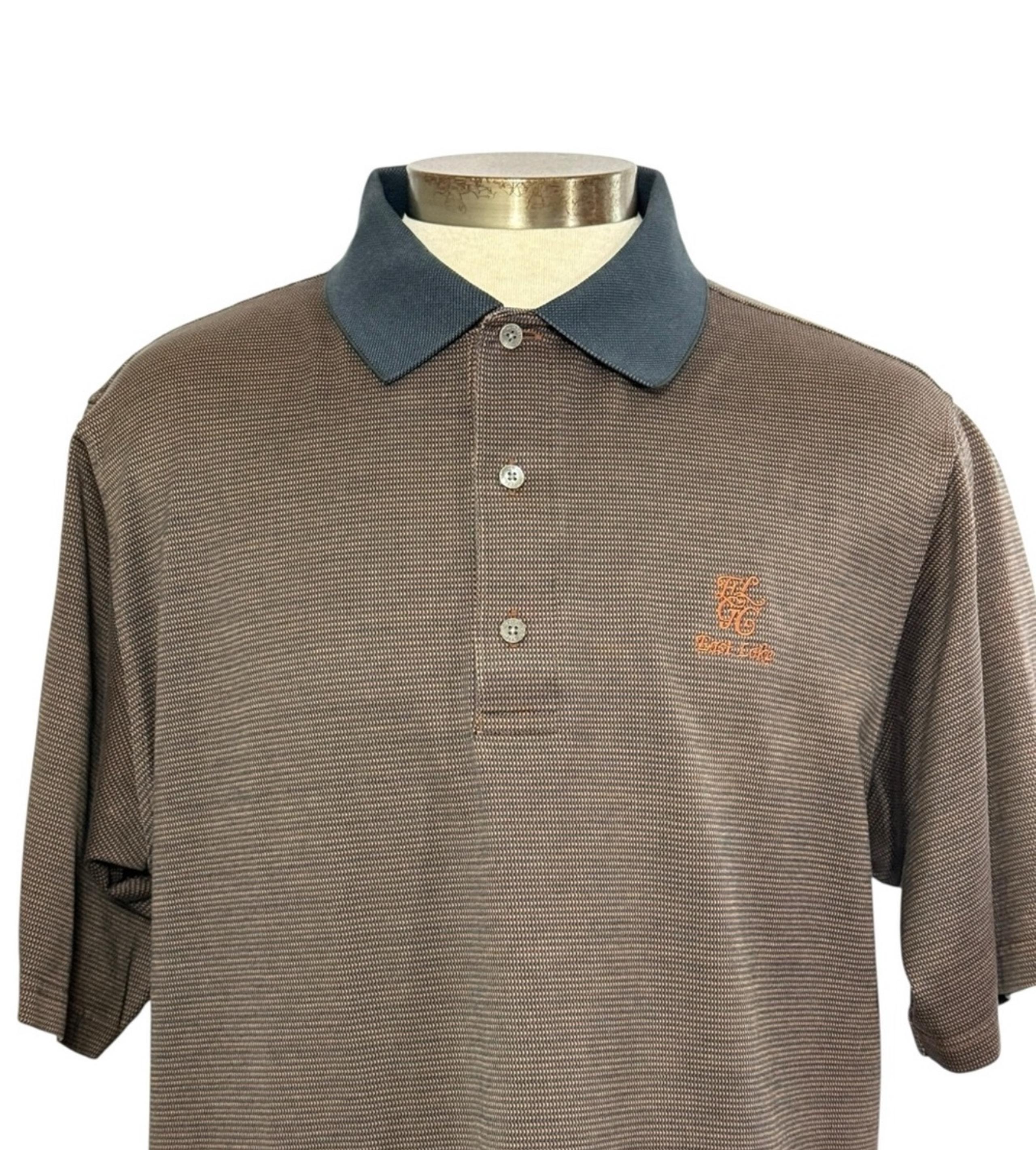 Carnoustie XL Men's Golf Polo Nailhead Pattern East Lake Logo