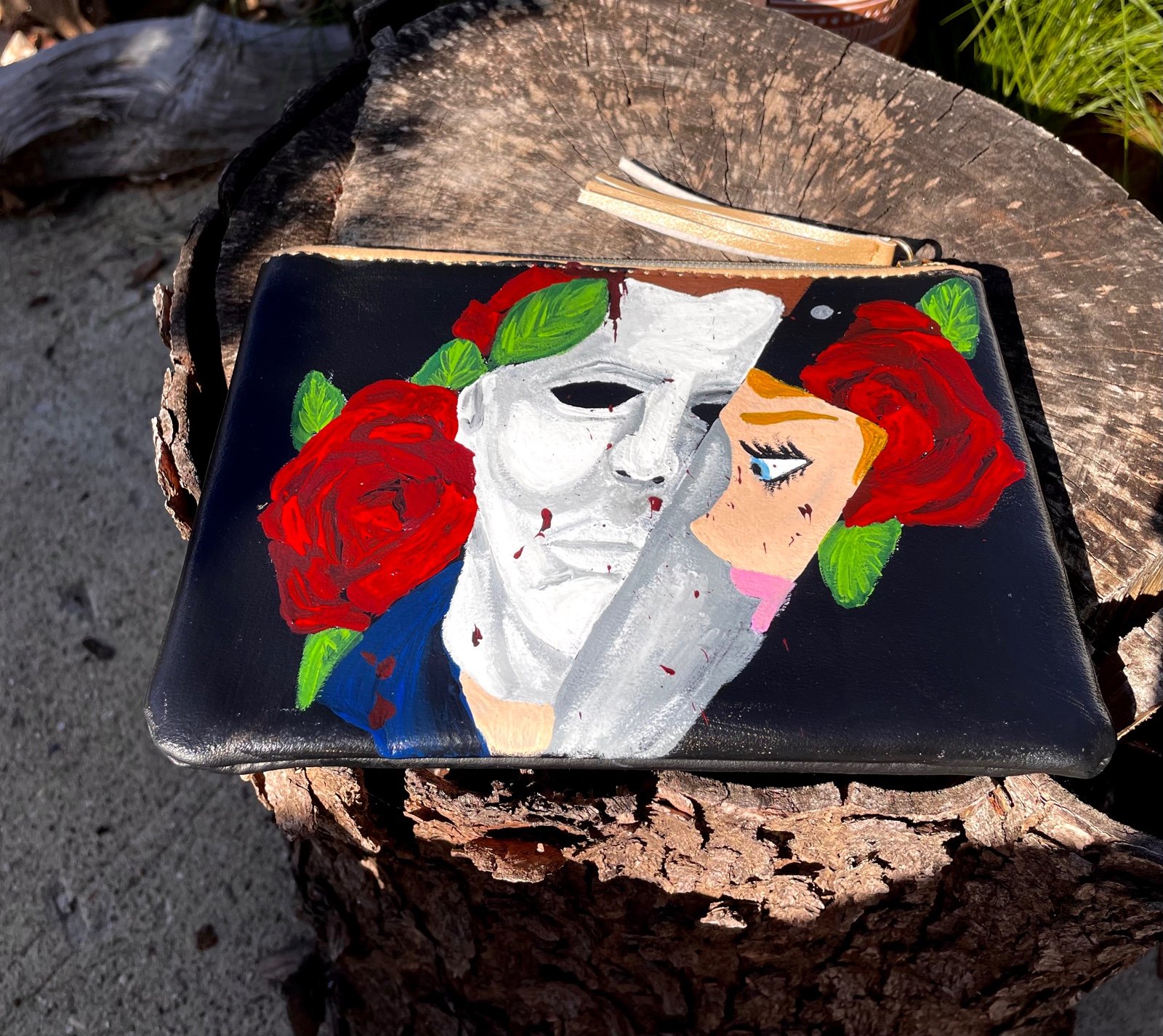 Michael Myers Halloween Purse Handbag Clutch Makeup Case laurie strode horror