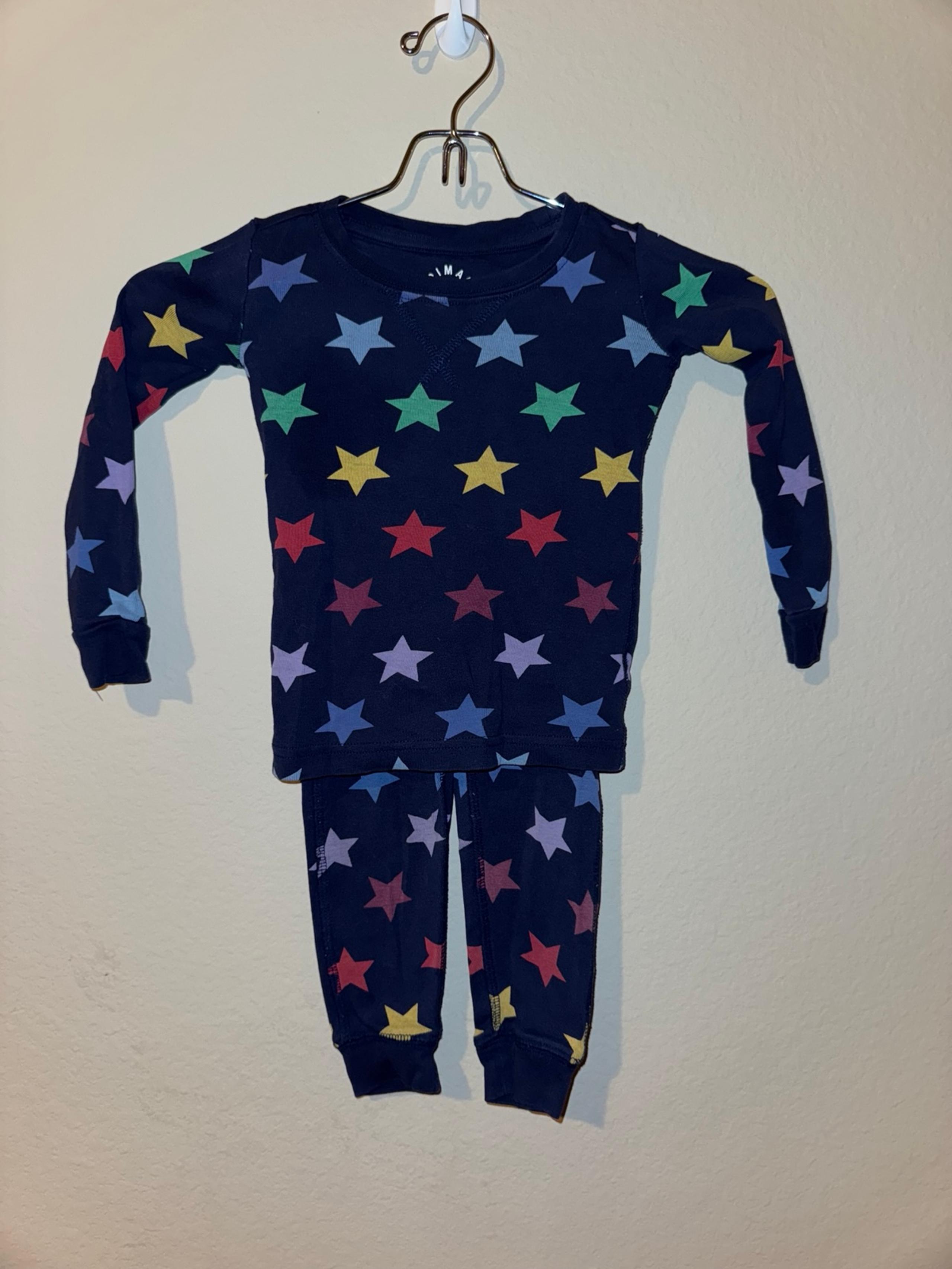 Primary Kids 2-3T Navy Blue / Rainbow Stars Pajamas
