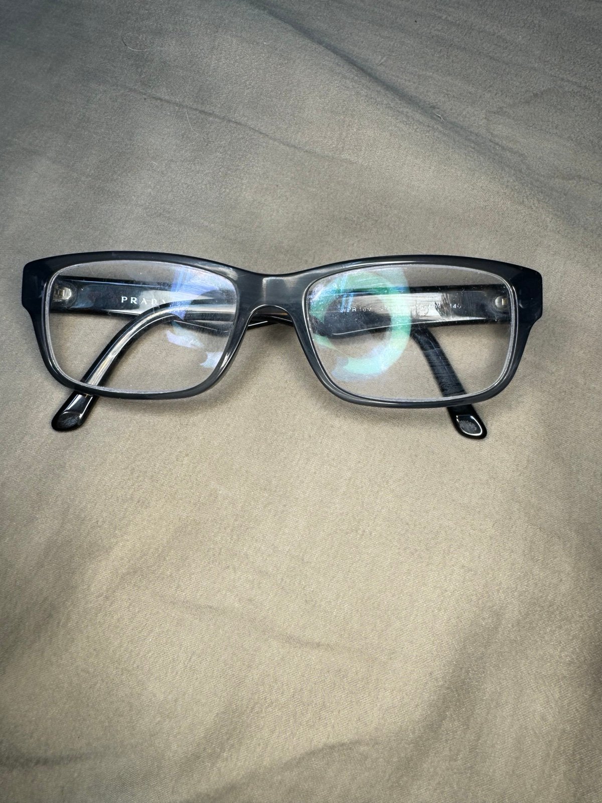 Authentic PRADA VPR 16M HERITAGE Gloss Black 1AB-101 Men's Eyeglasses 53-16 140