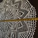Crochet Star Flower Doily | size: 33 diameter | HANDMADE | color: beige
