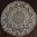 Crochet Star Flower Doily | size: 33 diameter | HANDMADE | color: beige