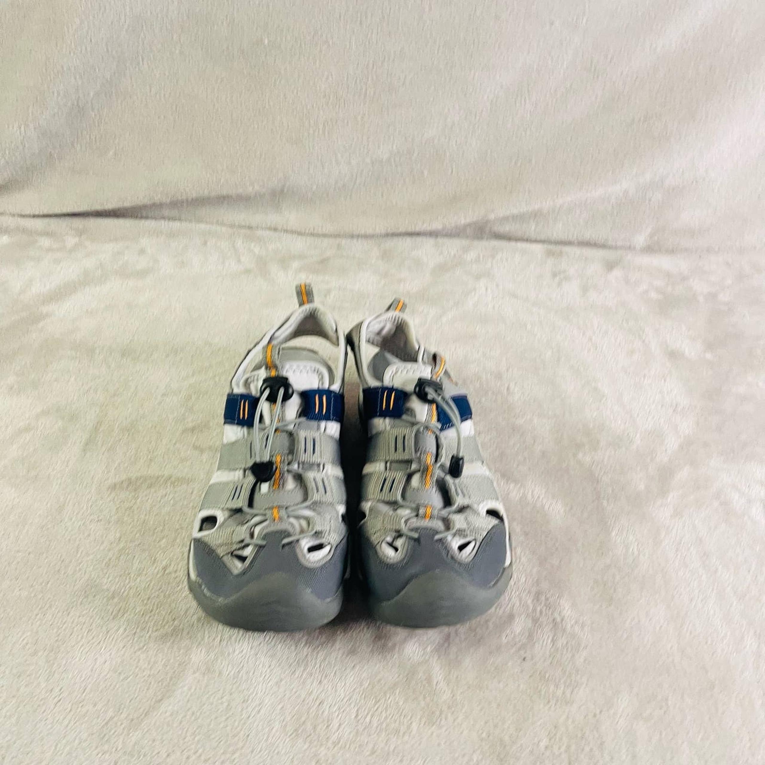 Atika Shoes Men 8 Women 9.5 Gray Navy Outdoor Phoenix Walk Hike Closed Toe