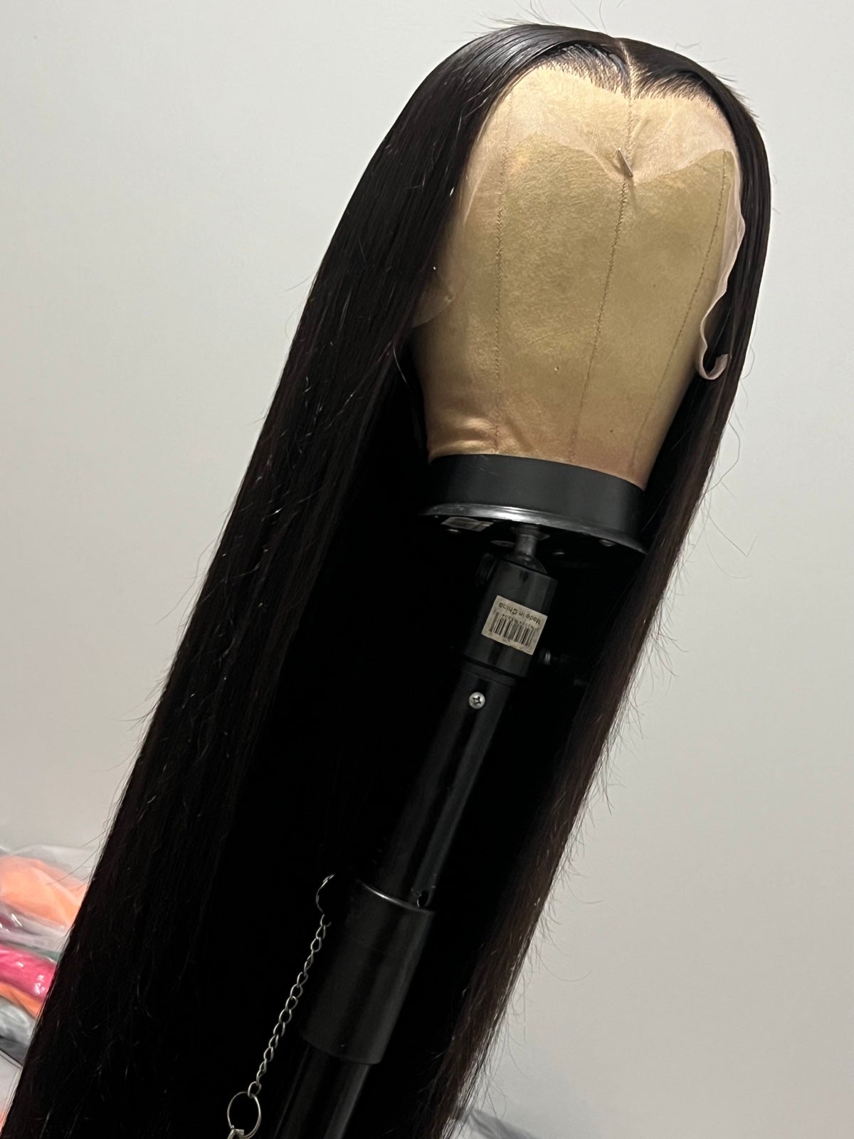 Black 30 Straight Transparent Lace Frontal Raw Human Virgin Wig